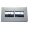 Brushed Chrome With Black Insert Screw Less Plate (Qty 1775) - 20