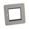 Brushed Chrome With Black Flat Plate Insert (Qty 300) - 11