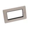 Brushed Chrome With Black Flat Plate Insert (Qty 300) - 12