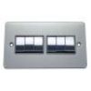 Brushed Chrome With Black Flat Plate Insert (Qty 300) - 20