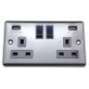 Brushed Chrome With Black Classic Insert (Qty 655) - 10