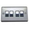 Brushed Chrome With Black Classic Insert (Qty 655) - 19