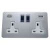Brushed Chrome With White Insert Screw Less Plate (Qty 274) - 6