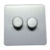 Brushed Chrome With White Insert Screw Less Plate (Qty 274) - 10