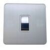 Brushed Chrome With White Insert Screw Less Plate (Qty 274) - 12