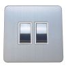 Brushed Chrome With White Insert Screw Less Plate (Qty 274) - 13