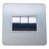 Brushed Chrome With White Insert Screw Less Plate (Qty 274) - 14