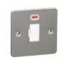 Brushed Chrome With White Insert Flat Plate (Qty 320) - 2