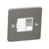 Brushed Chrome With White Insert Flat Plate (Qty 320) - 3