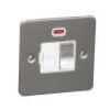 Brushed Chrome With White Insert Flat Plate (Qty 320) - 4