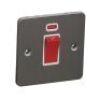 Brushed Chrome With White Insert Flat Plate (Qty 320) - 5