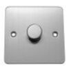Brushed Chrome With White Insert Flat Plate (Qty 320) - 14