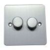 Brushed Chrome With White Insert Flat Plate (Qty 320) - 15