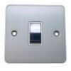 Brushed Chrome With White Insert Flat Plate (Qty 320) - 17