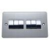 Brushed Chrome With White Insert Flat Plate (Qty 320) - 21
