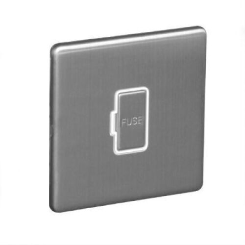 Brushed Chrome With White Insert Classic Plate (Qty 354)