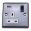 Brushed Chrome With White Insert Classic Plate (Qty 354) - 12