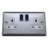 Brushed Chrome With White Insert Classic Plate (Qty 354) - 13