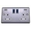 Brushed Chrome With White Insert Classic Plate (Qty 354) - 14