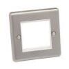 Brushed Chrome With White Insert Classic Plate (Qty 354) - 15