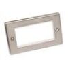 Brushed Chrome With White Insert Classic Plate (Qty 354) - 16