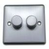 Brushed Chrome With White Insert Classic Plate (Qty 354) - 18