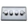 Brushed Chrome With White Insert Classic Plate (Qty 354) - 19