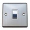 Brushed Chrome With White Insert Classic Plate (Qty 354) - 20