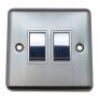Brushed Chrome With White Insert Classic Plate (Qty 354) - 21