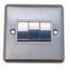 Brushed Chrome With White Insert Classic Plate (Qty 354) - 22