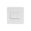 Matt White Metal With White Insert Screw Less Plate (Qty 1772) - 21