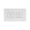 Matt White Metal With White Insert Screw Less Plate (Qty 1772) - 22