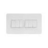 Matt White Metal With White Insert Screw Less Plate (Qty 1772) - 23
