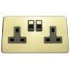 Polished Brass With Black Insert Screw Less Plate (Qty 249) - 9