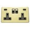 Polished Brass With Black Insert Screw Less Plate (Qty 249) - 10