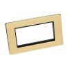 Polished Brass With Black Insert Screw Less Plate (Qty 249) - 12