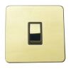 Polished Brass With Black Insert Screw Less Plate (Qty 249) - 16