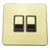 Polished Brass With Black Insert Screw Less Plate (Qty 249) - 17