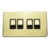 Polished Brass With Black Insert Screw Less Plate (Qty 249) - 19