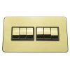 Polished Brass With Black Insert Screw Less Plate (Qty 249) - 20