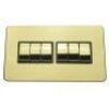 Polished Brass With Black Insert Screw Less Plate (Qty 249) - 20