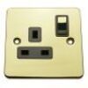 Polished Brass With Black Insert Flat Plate (Qty 298) - 7