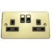 Polished Brass With Black Insert Flat Plate (Qty 298) - 9