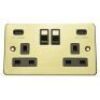 Polished Brass With Black Insert Flat Plate (Qty 298) - 10