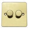 Polished Brass With Black Insert Flat Plate (Qty 298) - 14