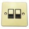 Polished Brass With Black Insert Flat Plate (Qty 298) - 17