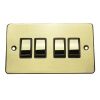 Polished Brass With Black Insert Flat Plate (Qty 298) - 19