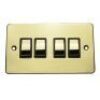 Polished Brass With Black Insert Flat Plate (Qty 298) - 19