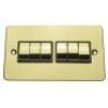 Polished Brass With Black Insert Flat Plate (Qty 298) - 20