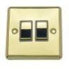 Polished Brass With Black Insert Classic Plate (Qty 493) - 17